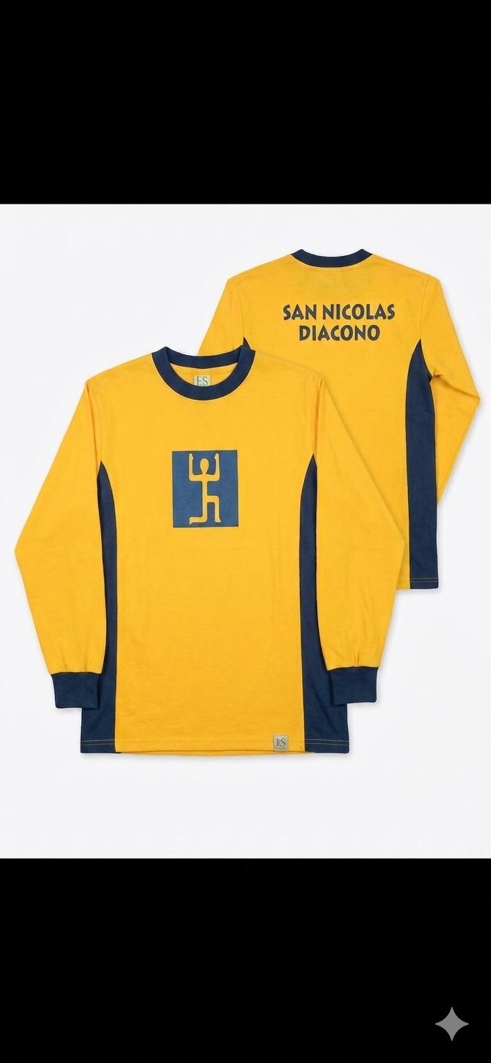 Polera Deportiva Manga Larga Algodón Amarilla Oro - Colegio San Nicolás Diácono