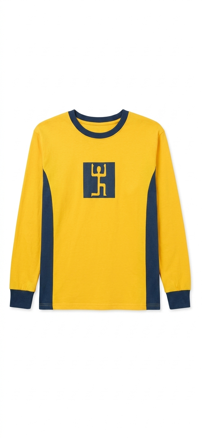 Polera Deportiva Manga Larga Algodón Amarilla Oro - Colegio San Nicolás Diácono