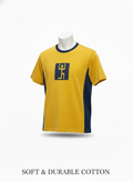 Polera Deportiva Algodón Nacional Amarilla Oro Manga Corta - Colegio San Nicolás Diácono
